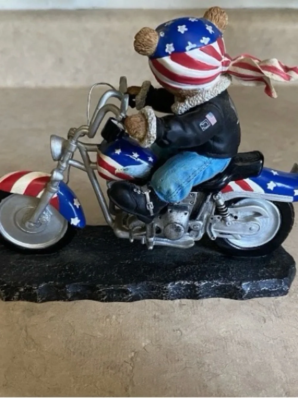 Vintage Faithful Fuzzies Bear To Be Wild Motorcycle Biker Limited Edition Decor
